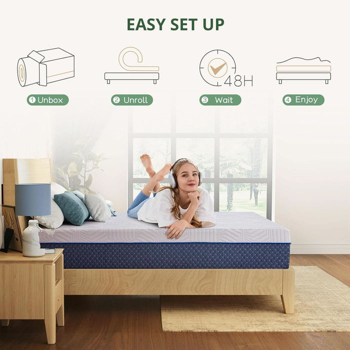 King Mattress, 12 Inch King Size Mattress in a Box, Firm Gel Memory Foam for Contouring Support & Pressure Relief, Assembled in the USA, Certipur-Us Certified, Fiberglass Free