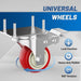 SeventyOneInch Black Metal Garage Cabinet Locking Wheels