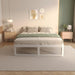 12 Inch Queen Bed Frame, Heavy Duty Steel, No Box Spring, White