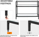 Yaheetech 39.5" Console Table with 3 Storage Shelves,Tempered Glass Sofa Table, Modern Entryway Tables with Metal Frame for Hallway Living Room Bedroom, Easy Assembly, Black