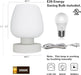 Small Bedside Lamp for Bedroom, 3-Way Dimmable Touch Control, 600 Lumen Bright Opal Glass Shade, 7.5 Inch Ultra Compact Nightstand Lamp, Warm White 2700K LED Bulb Included, Modern Design