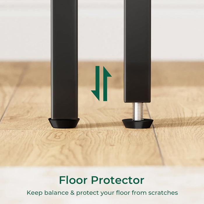 L Shaped Desk, 47 Inches Computer Desk with Reversible Storage Shelves, Gaming Desk, Corner Desk Home Office Desks, Writing Desk Study Desk with Metal Frame, Black