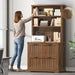 Brown Farmhouse Two Drawer Filing Cabinet Organizer