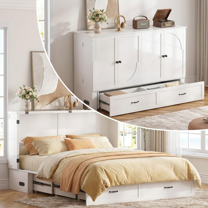 Queen Murphy WallBed With Integrated Mattress Included