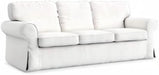 Cotton Ektorp 3 Seat Sofa Cover Slipcover Replacement Made for the IKEA Ektorp 3 Seat Sofa Cover(Cotton White)-Does NOT Fit Ektorp 3.5-Seat Sofa NOT Fit Uppland Series Sofa