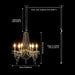 Gold Crystal Plug In ChandelierCrystalPendant 6 Light