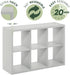 CUBICLE Book Shelf, 6-Cube Bookshelf, Extra Thick Frame Horizontally & Vertically Reversible Bookcase with Open Back, 14.6" X 44" X 30", for Living Room, Bedroom, Home Office, Light Grey