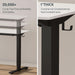 EN1 Whole-Piece Standing Desk 48 X 24 Inches Height Adjustable Electric Desk Sit Stand Desk Home Office Desks (Black Frame + White Table Top, 2 Packages)