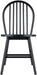 Windsor 2-Piece Chair Set, Solid Wood, Black Finish