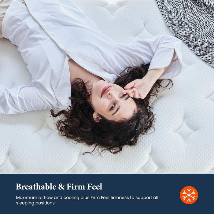 Full Size Mattress 12 Inch, Firm Mattress Hybrid in a Box with Certipur-Us Certified Foam, Individual Pocket Spring for Motion Isolation & Pressure Relief- Comfort Night Sleep-100-Night Trial