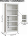 71" Farmhouse Bookcase, 5-Tier Bookshelf with Adjustable Shelves | Adjustable Shelves, Easy Assembly