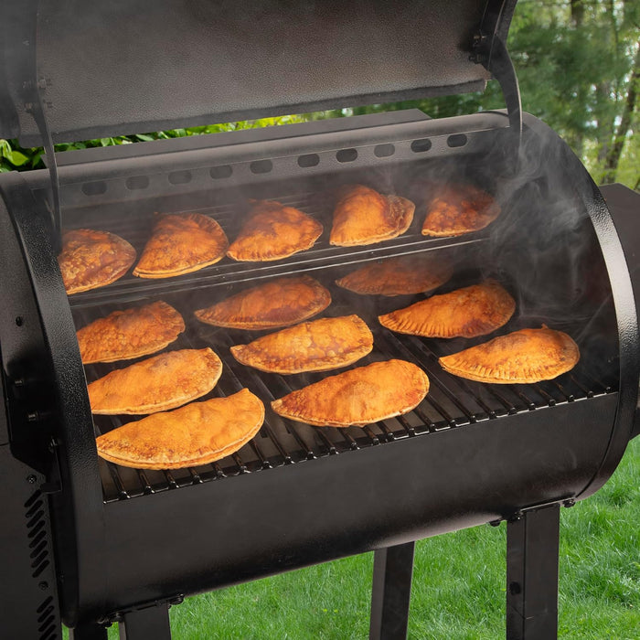 Wood Pellet Grill & Smoker, 465 Square Inches Barrel Pellet Grill for Smoking Meat, Jerky, Vegetables, 8 in 1 BBQ with Digital Control, Auto Start and Temperature Probe