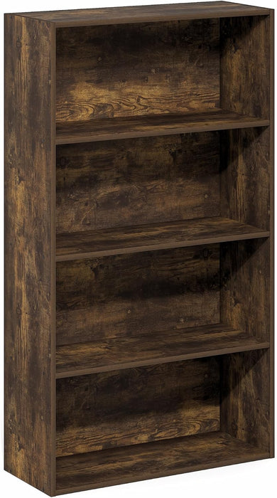 Contemporary Amber Pine Four Tier Bookcase Storage