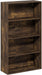 Contemporary Amber Pine Four Tier Bookcase Storage