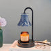 Candle Warmer Lamp with Dimmable, Blue Flower Lampshade Birthday Gifts for Women Mom, House Warming Gifts New Home Decor, Wax Melt Warmer for Jar Candles （Including Candles and Bulbs）
