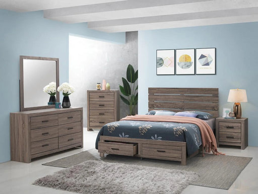 Brantford 4-Piece Queen Storage Bedroom Set Barrel Oak