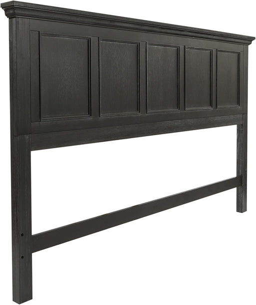 OSP Home Furnishings Farmhouse Basics King Headboard Only, Rustic Black Finish