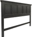 OSP Home Furnishings Farmhouse Basics King Headboard Only, Rustic Black Finish