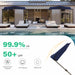 9 Ft Half Outdoor Patio Umbrella W/Crank, Navy