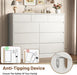 9-Drawer Dresser for Bedroom, 47.2" Wide Handleless Design, White