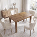 47.5"-59" Farmhouse Extendable Dining Table for 4-6, Walnut