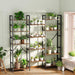 Triple Bookshelf, Bookcase with 14 Open Display Shelves, Wide Book Shelf Book Case for Home & Office, 5 Tier, Brown