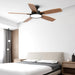 52 Inch Ceiling Fans with Lights,Remote Control Multifunctional Quiet Fan with Three Color Temperature and Dimmable Light with Reversible Blades Black