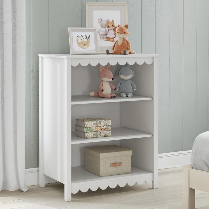 White 3-Tier Freestanding Bookcase With Adjustable Shelves