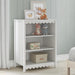 White 3-Tier Freestanding Bookcase With Adjustable Shelves