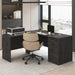 Roger Computer Desk, 60 Inch Rectangular Executive Desk with Modesty Panel, Home Office Desk with Thick Tabletop, Desk Cord Grommet, Scratchproof, for Home Study, Office, Coastal Grey