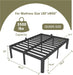 16 Inch Queen Bed Frame, Heavy Duty, No Box Spring Needed, Black