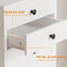 White UltraSlimline Dresser With 8 Drawer StorageCapacity