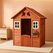 Playhouse for Kids Outdoor, Wooden House with Windows and Flowerpot Holder for Backyard/Garden/Patio, outside Playhouse Large/Waterproof/Durable, Kids' Playhouses/Gift/Outdoor Playset, Golden