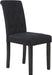 Set of 4 Upholstered Fabric Dining Chairs with Button-Tufted Details Living Chairs (Black)