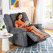 450Lbs Linen Oversized Power Recliner with Electric Headrest
