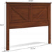 Farmhouse Style Wood Panel Headboard in Cherry - Full Size