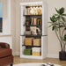 71" Tall 5-Tier Bookshelf, Large Open Display Bookcase with Ample Storage & LED Light, Floor Standing Book Shelf for Living Room, Home Office, Bedroom, White