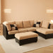 Beige Sectional Couch for Living Room Set, 105 Inch Sectional Sofa L Shaped Couch with Storage Ottoman/Microfiber Fabric/Facing Right Chaise