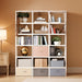 Book Shelf, 18 Cube Storage Organizer, DIY Bookcase, Metal Cube Bookshelf, Tall Book Case for Bedroom, Living Room, Office, Closet Storage Organizer, Black Cubicle Storage Rack-White