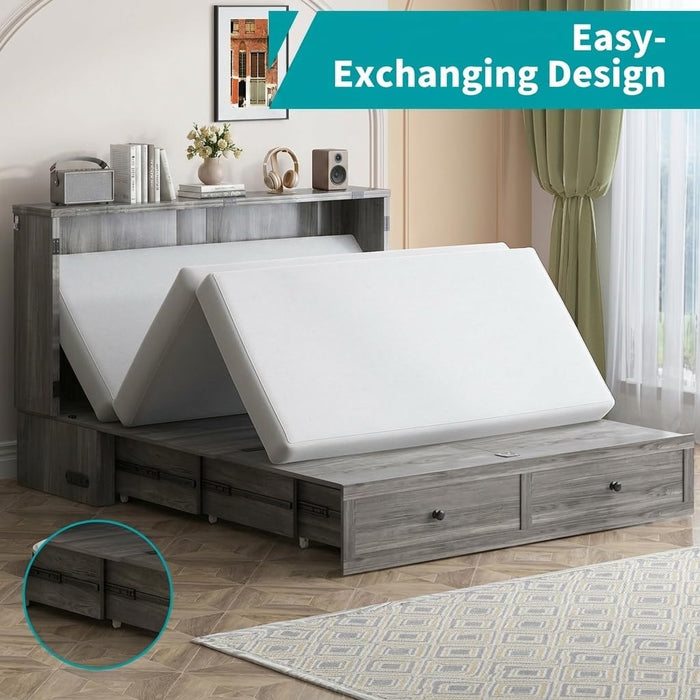57Inch Murphy CabinetBedSeriesLine USBChargingPlus