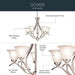 Dover 5-Light Chandelier, Brushed Nickel