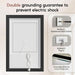 22"X30" Vanity Mirror with Lights, Black Aluminum Framed Led Mirror for Bathroom, Anti-Fog, Stepless Dimmable, Memory Function, 3 Colors Lighted Mirror, Shatter-Proof Bathroom Mirrors, ETL