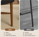 Mid Century Dining Chairs Set of 4, Linen Seat, Wood Legs, Black
