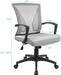 Office Chair Mid Back Swivel Lumbar Support Desk Chair, Computer Ergonomic Mesh Chair with Armrest (Gray)