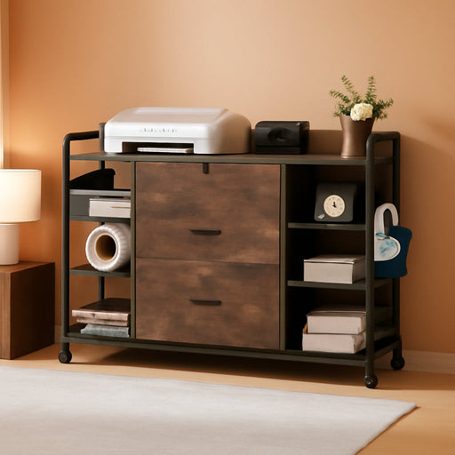 FortyFiveInch Lockable Filing Cabinet With Power Outlet