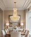 Empire Crystal Chandelier 24Inch Gold Finish Dining