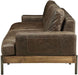 Silchester Leather Sofa in Oak and Distress Chocolate