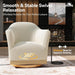 Beige 360 Degree Swivel Upholstered Accent Armchair