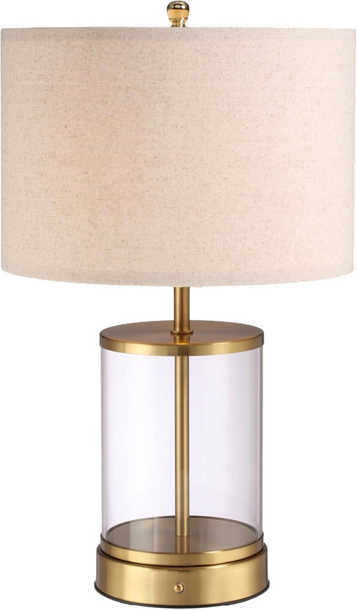 Rechargeable Cordless Glass Table Lamp 19.5 Inches
