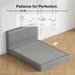 No Assembly Required Queen Size Foam Bed Frame, Ultra-Lightweight Movable Platform Bed with 360° Soft Cushioning & Anti-Collision Edges, Tool-Free Stick-On Design, No Box Spring Needed, Grey